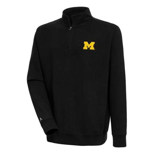 Antigua Men's Michigan Wolverines Victory 1/4 Zip Mock This Pullover