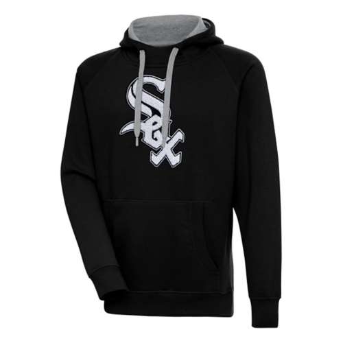 Antigua Chicago White Sox Chenille Big Logo Victory Pullover Hoodie