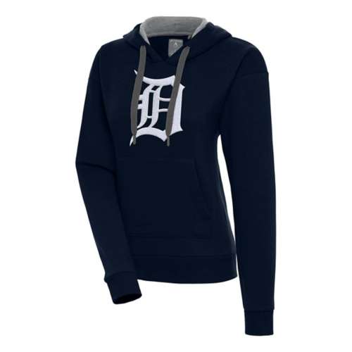 Antigua Women's Detroit Tigers Chenille Victory Mouwloos pullover Hoodie