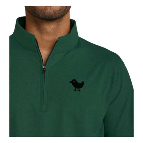 Men's Bad Birdie Evergreen Heather Long Sleeve Golf 1/4 Zip