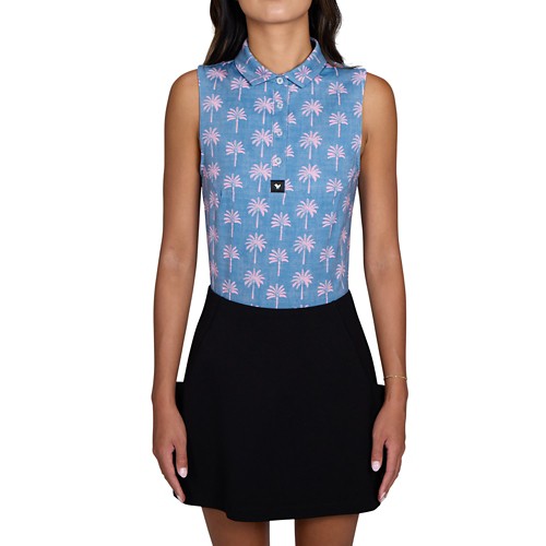 Women's Bad Birdie Textured Blade Sleeveless Polo
