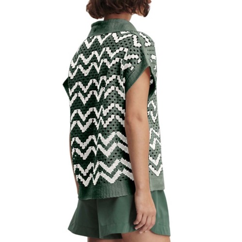 (取寄) バーリー レディース ジョエル クローシェ ポロ トップ Varley women Joelle Crochet Polo Top Cilantro Women's Varley Joelle Crochet Polo | SCHEELS.com