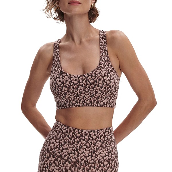 Women's Varley Move Selma Sports Bra Small Deep Mauve Petal