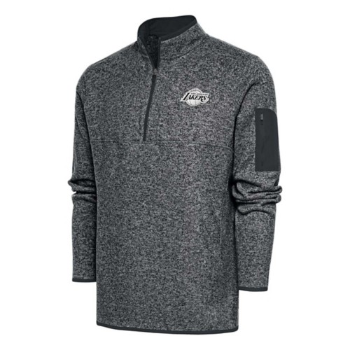 Antigua Los Angeles Lakers Brushed Metallic Fortune Tall Long Sleeve 1/4 Zip - Primary Image
