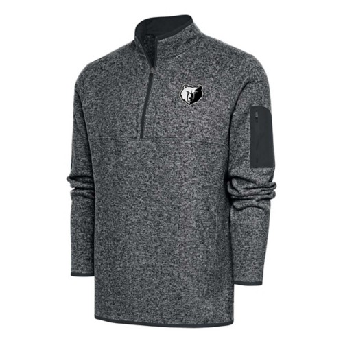 Antigua Memphis Grizzlies Brushed Metallic Fortune Tall Long Sleeve 1/4 Zip - Primary Image