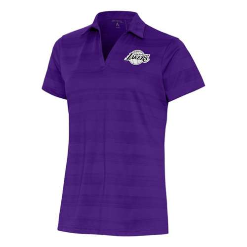 Antigua Women's Los Angeles Lakers Brushed Metallic Compass Polo