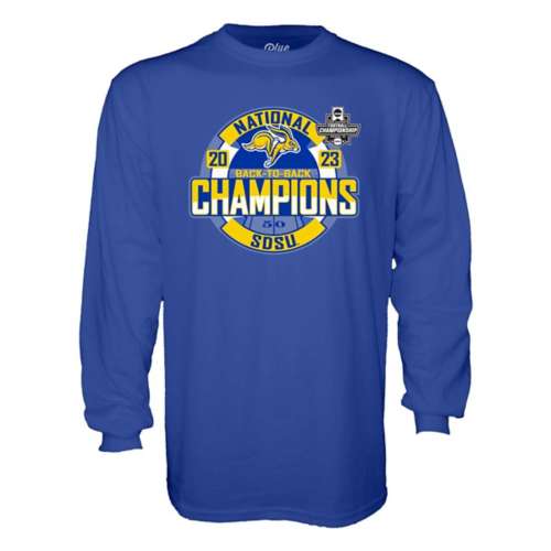Blue 84 South Dakota State Jackrabbits South Dakota State 2023 National Champions Look Ahead Long Sleeve T-Shirt