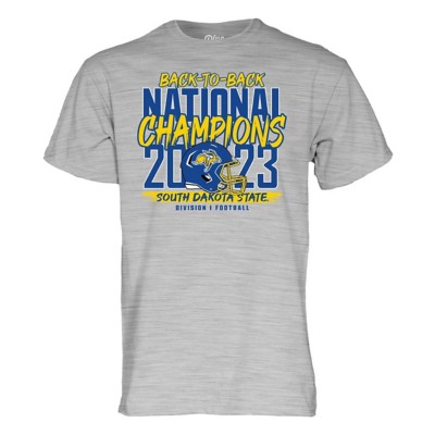 Blue 84 South Dakota State Jackrabbits 2023 National Champions Safety Blitz T-Shirt