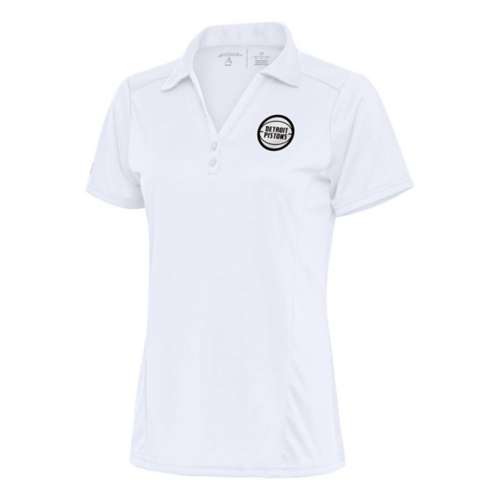 Antigua Women's Detroit Pistons Chest Logo Tribute Polo