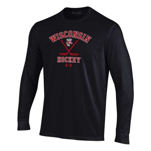 Under Armour joggers Wisconsin Badgers Bucky Hockey Long Sleeve T-Shirt