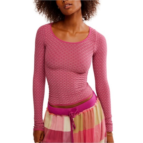 Women's Free People Love Letter Long Sleeve Scoop Neck Shirt
