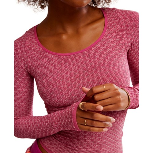 Women's Free People Love Letter Long Sleeve Scoop Neck Shirt