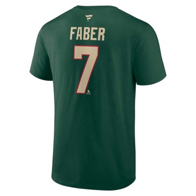 Fanatics Minnesota Wild Brock Faber #7 Name & Number T-Shirt