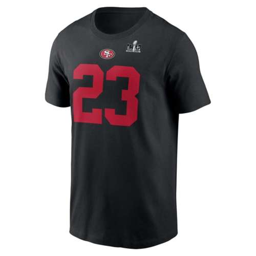 Nike San Francisco 49ers Christian McCaffrey #23 Super Bowl LVIII Name & Number T-Shirt