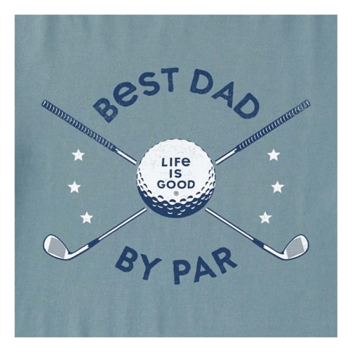Men's Life is Good Best Dad By Par Golf Clubs T-Shirt