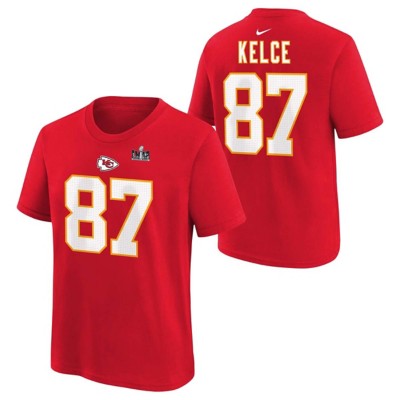 Nike Kansas City Chiefs Travis Kelce #87 Super Bowl LVIII Patch Name & Number T-Shirt