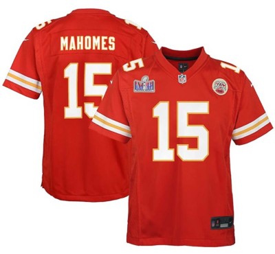 Nike Kids' Kansas City Chiefs Patrick Mahomes #15 Super Bowl LVIII Patch Jersey