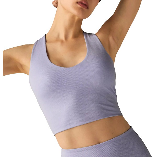Women's Beyond Yoga Glow On Sports Bra Small Blue Frost