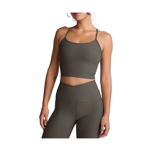 Women's Beyond Yoga Spacedye Crop Sports Bra 2XLarge True Gray Heather