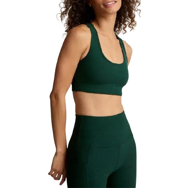 Women's Beyond Yoga Simplicity Sports Bra Small Dark Spruce Green Heather