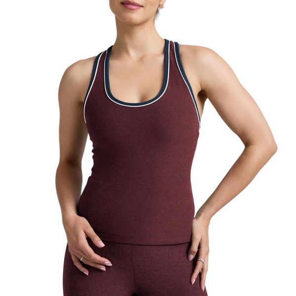 Women's Beyond Yoga Spacedye Ready Scoop Neck Tank Top XSmall Burgundy