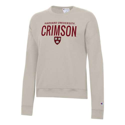 Champion Women's Harvard Crimson Powerblend Fleece Crew