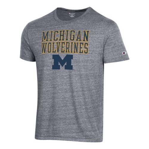 トップス Champion Michigan University Champion Mens White Michigan Wolverines Seal Long Sleeve