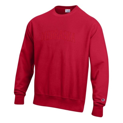 トップス Champion REVERSE WEAVE NEBRASKA HUSKERS Champion Nebraska Cornhuskers Reverse Weave 24 Crew