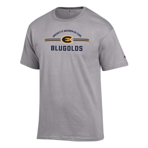 UW Eau Claire Blugolds Champion Fresh 24 T Shirt XLarge Heather Grey