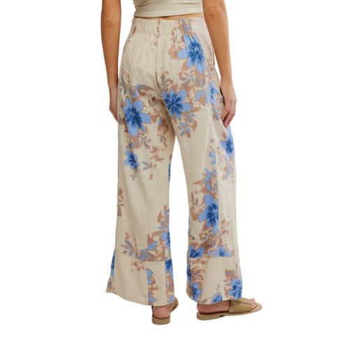 Women's Free People Day's End Linen Printed Pull-On Pants