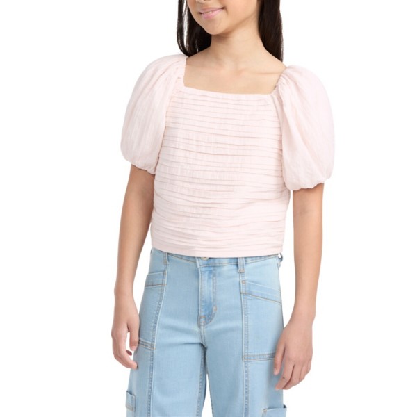 Girls' abercrombie kids Emerson Puff Shirt 9/10 Mauve