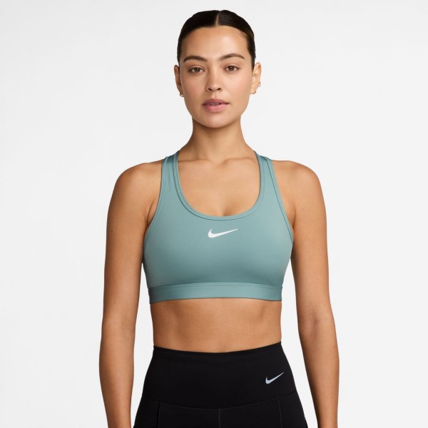 Women's Nike Swoosh Medium Support Sports Bra Medium Cannon/White