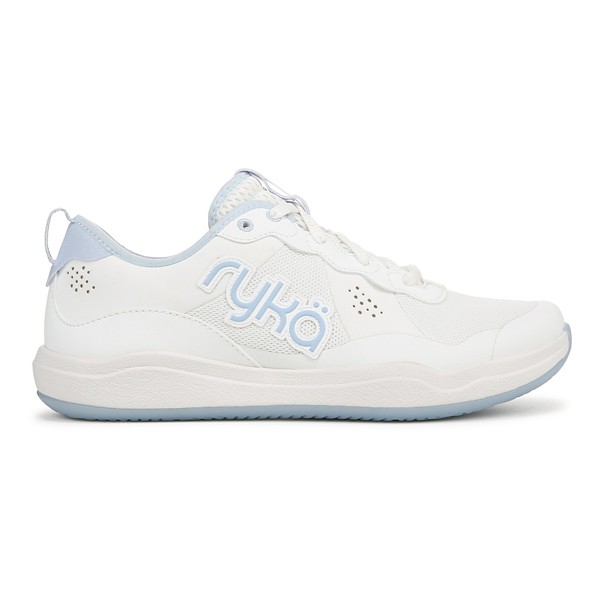 Women's Ryka Court Agility Pickleball Shoes 6 Wide White Mesh Fabric/Blue