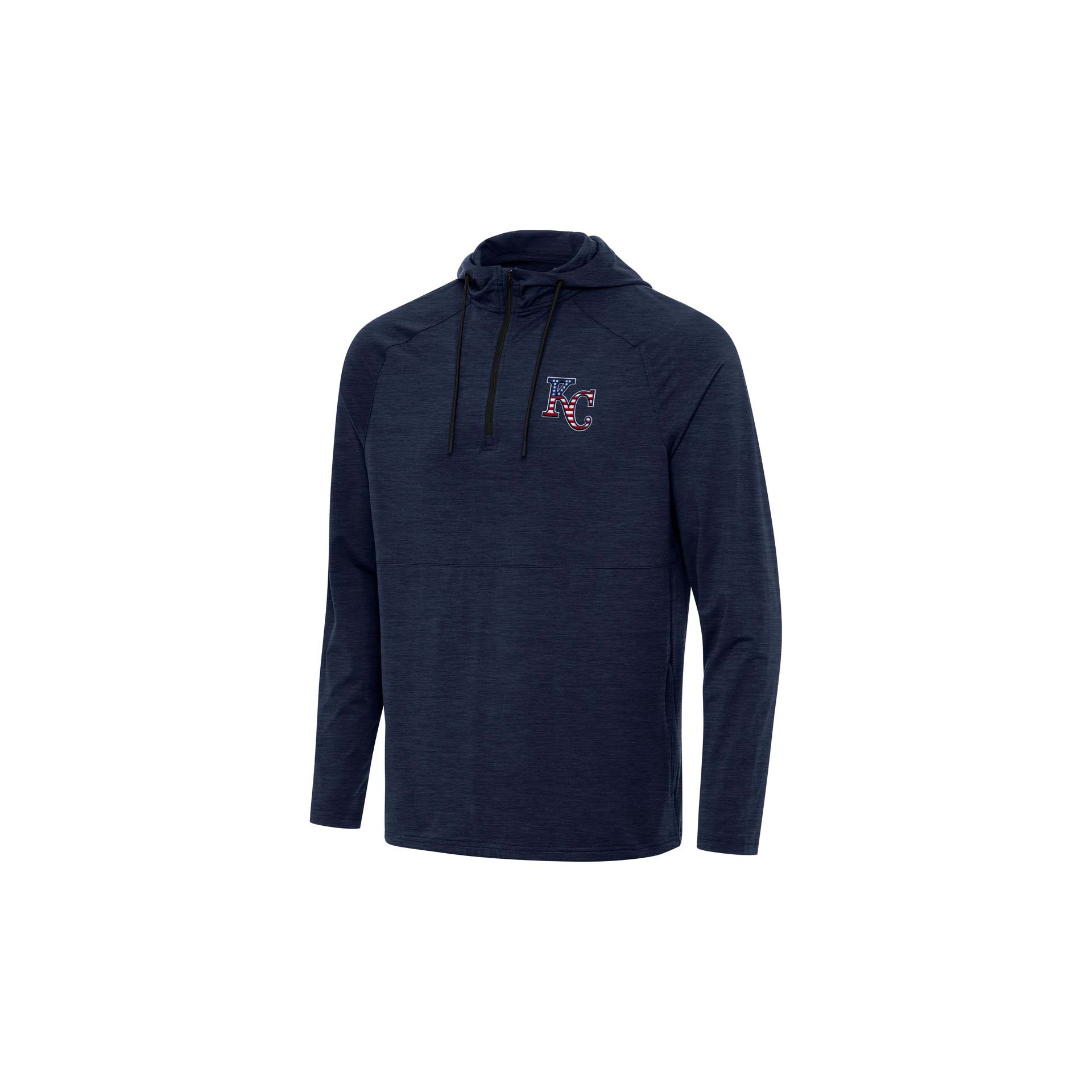 Antigua Kansas City Royals Americana Spikes Hooded 1/4 Zip