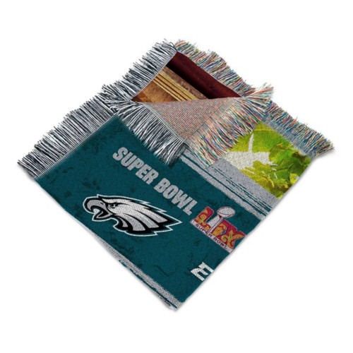 TheNorthwest Philadelphia Eagles Super Bowl LIX Woven Courtyard Tapestry Throw Blanket