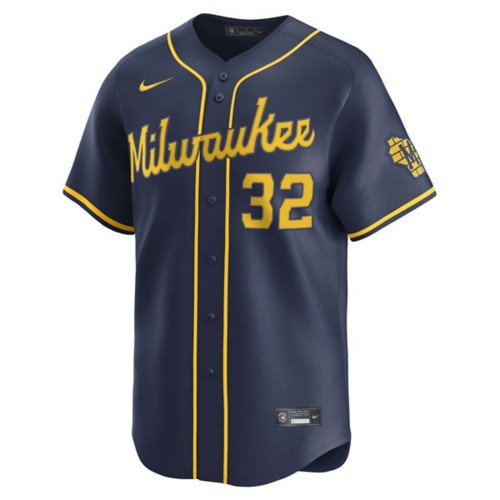 Nike Milwaukee Brewers Jacob Misiorowski #32 Alternate Limited Jersey - Primary Image