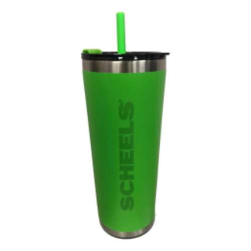 Scheels Neon Green Tumbler