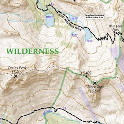 Outdoor Trail Maps Sneffels | Handies, Redcloud, Sunshine Map