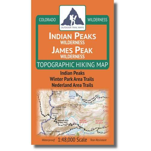 Outdoor Trail Maps Indian Peaks / James Peak Wilderness Map
