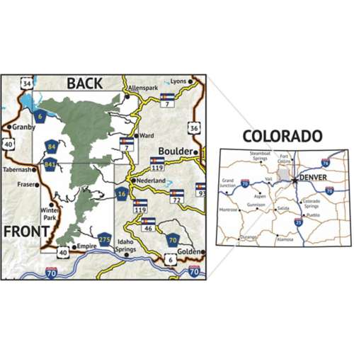 Outdoor Trail Maps Indian Peaks / James Peak Wilderness Map | SCHEELS.com