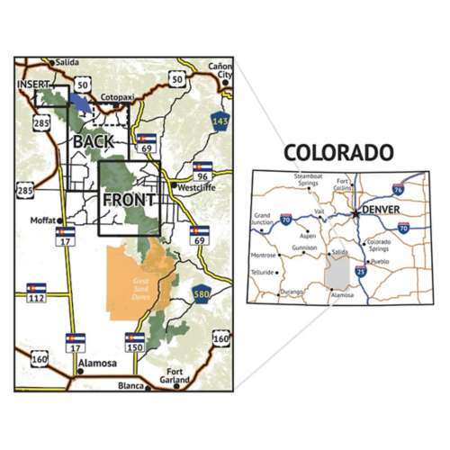 Outdoor Trail Maps Sangre de Cristo Wilderness - North Map | SCHEELS.com