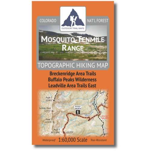 Outdoor Trail Maps Mosquito Range - Tenmile Range Topographic Hiking Map