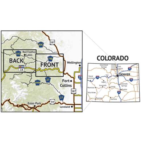 Outdoor Trail Maps Poudre Canyon Topographic Hiking Map | SCHEELS.com