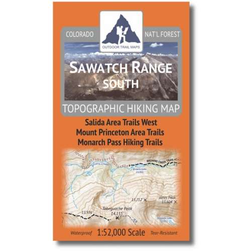 Outdoor Trail Maps Sawatch Range South Topographic Hiking Map