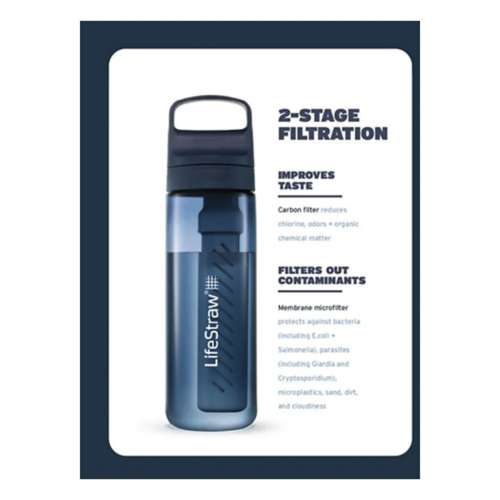 LifeStraw Go 22oz Water Filter Bottle for Hiking, Camping, Travel