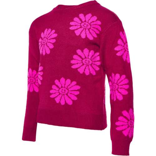 Girls' Love Daisy All Over Daisy pullover recycled Sweater
