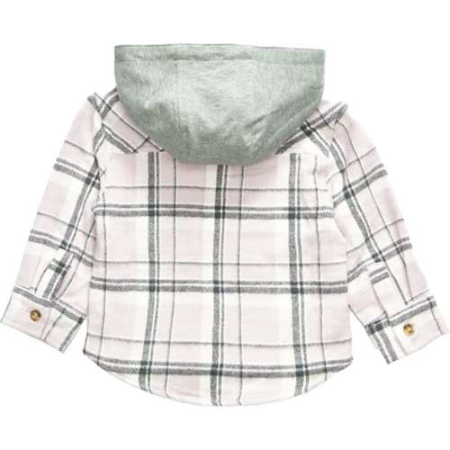 Baby Girls' Little Bipsy Flannel Long Sleeve Hooded from shirt