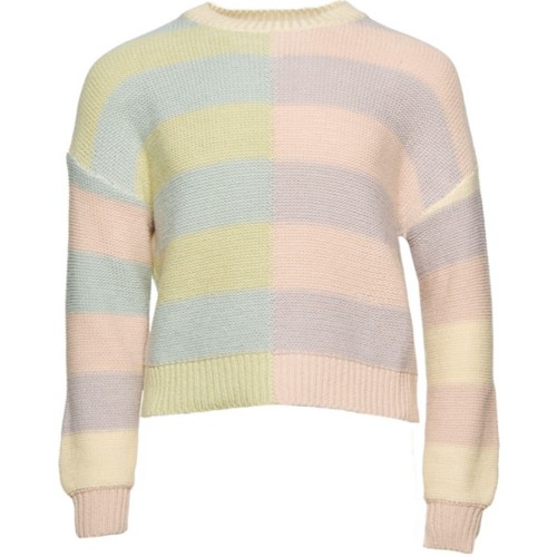 POL Daisy Pattern Drop Shoulder Sweater main image 1