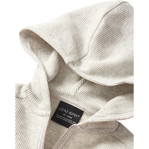 Baby Little Bipsy Waffle 1/2 Zip Pullover