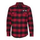 Men's Ride Brand Classic Woven Patch Flannel Long Sleeve Snowmobiling Button Up Typhoon shirt